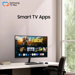 Samsung M7 Series 32 Inch (80 cm) Vision AI Smart Monitor, 4K (3840x2160), in-Built Speaker, Smart TV Apps, AirPlay, 60Hz, 4ms, Wi-Fi, Bluetooth, USB, USB-C, Wireless Display (LS32FM700UWXXL, Black) image 1