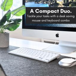 Macally USB Wired Keyboard and Mouse Combo for Mac and PC - Save Space with a Compact Small Mac Keyboard and Mouse for MacBook Pro/Air, iMac, Mac Mini/Pro - Compatible Apple Keyboard and Mouse image 1
