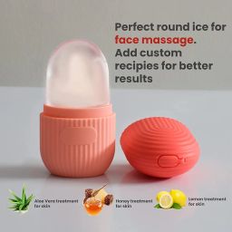 Aegon Ice Roller for Face | Ice Roller for Face Massager | Face Ice Roller for Men & Women | Ice Cube Roller for Glowing Skin & Puffy Eyes | Reusable & Unbreakable (Pink) image 4