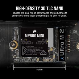 Corsair MP600 Mini 1TB PCIe 4.0 x4 NVMe M.2 SSD – M.2 2230 – Up to 7,000MB/sec Read – High-Density TLC NAND – Great for Steam Deck and Microsoft Surface image 5