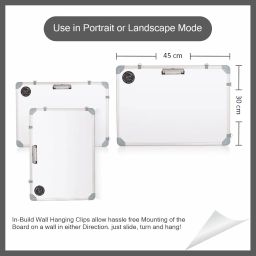 Eduway Non-Magnetic Dry Erase 1x1.5 Feet White Board with Stand | Standing Whiteboard | Table Top with Paper Clip for Study, Memo, to Do List, with 1 Marker Pen, 1 Duster, 12x18 Inches image 1