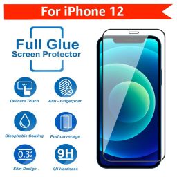 POPIO Military-Grade Gorilla Tempered Glass Compatible For iPhone 12/12 Pro (Black) Edge To Edge Coverage With Easy Installation Kit image 4