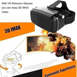 Black VR Headset Virtual Reality 3D VR Glasses for 4.7”-6.53” iOS Android Phone Universal Virtual Reality Goggles 3D VR Glasses Adjustable Eye Protection System image 4