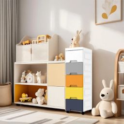 Kuber Industries 5-Layer Multi Storage Drawer Organizer - Cabinet & Chest Of Drawers For Storage - Thin Plastic Rack -Multicolor image 1
