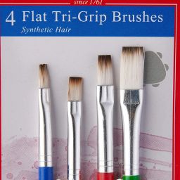 Faber-Castell Tri-Grip Brush - Flat, Pack of 4 (Assorted) image 3
