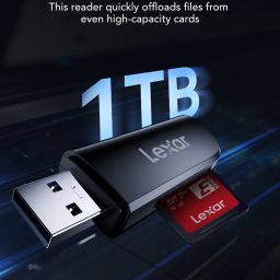 Lexar Dual Slot USB-A Reader, USB 3.2 Gen 1 Up to 104MB/s, USB-A for SD/MicroSD/SDHC/SDXC Camera Card Reader Adapter, OTG MicroSD Card Reader for PC/Laptop/Tablet image 4