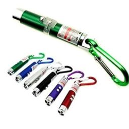 YBN Plastic Laser Pointer Torch With Emergency Hazard Led Light And Hook, Xs (Multicolor) image 1