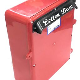 The Game Begins Gate Plastic Fixing Opening Door at Back Type Letter Box for Home and Office Comes with Lock and Key, Red image 1