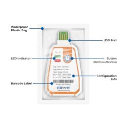 Disposable Single-Use Temperature Recorder Data Logger USB PDF Report 2-Color Indicator (Range: -30 to 70°C/ -22 to 158°F) Elitech RC-17 image 3