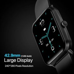 Fire-Boltt Ninja Call Pro Smart Watch Dual Chip Bluetooth Calling, 42.92mm (1.69 inch) HD Display, AI Voice Assistance with 100 Sports Modes, with SpO2 & Heart Rate Monitoring (Black) image 3