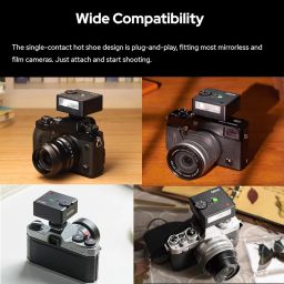 Godox iM30 Camera Flash,Mini Flash Speedlite,GN15 with 13 Levels Flash Power, CCT 6500K±200K with S1/S2 Optical Control for Fuji, for Canon, for Nikon, for Sony, for Olympus Camera image 2