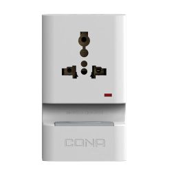 Cona Standy Multiplug 3 +1 - (White) - (Material -PC) - Unit 2 Nos image 2