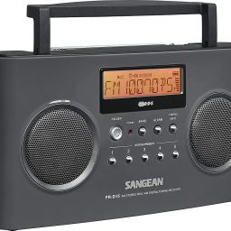 Sangean PR-D15 FM-Stereo/AM Rechargeable Portable Radio with Handle (Gray) image 2