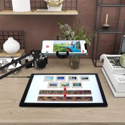 Slide Viewer Light Pad for Slides and Film Negative Scanning, Ultra-Thin A4 Size Magnetic Backlight with 3 Brightness Levels, USB Powered image 3