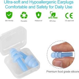 LOVHIDE Reusable 10 Pair Ear Plugs for Sleeping, Noise Cancelling Sound Blocking Earplugs Noise Reduction for Swimming Airplanes Musicians Concerts Silicone image 5