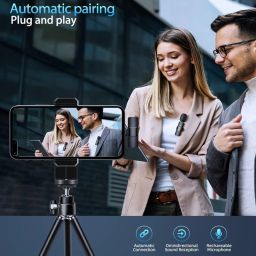 NAKY Wireless Lavalier Microphone | Noise Cancellation Mic | Plug & Play Design | Crystal Clear Audio for Reels, YouTube, Vlogging | Long Battery – Compatible with Android Type-C & iPhone. image 3