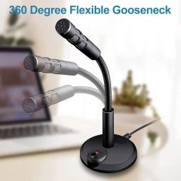 Drumstone (Exclusively 𝟭𝟬+𝟱 Year Warranty USB Desktop Microphone, Plug & Play Condenser, Computer, Laptop, Mac, PS4 Mic LED Indicator -360 Gooseneck Design image 5