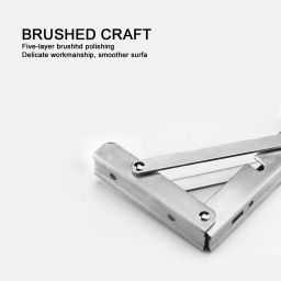 Volo Premium 300mm/ 16" Foldable Steel Multipurpose Bracket, Shelf Bracket, l Bracket, Wall Brackets, Wall Angle Bracket, Folding Table Bracket with Fittings for fold Down Table.(Pack of 1) image 3