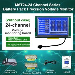 OLEIO 1S-24S M6T24, 1-24S LFP Battery Pack Precision Voltage Monitor/Tester With Case, SUNKKO Make. ideal for Battery Pack Making, Lithium Battey Repairing. image 1