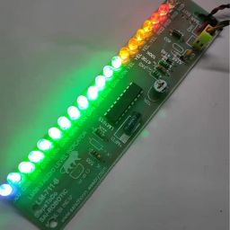 SAI ROBOTIC LM3915 Stereo Audio Level Indicator ALM 711 Ready Module Sound Audio Spectrum Analyzer DC6V-12V 10 Segment ( 21 L.E.D. – 12 Green, 4 Yellow, 4 Red, 1 Blue ) with Report image 1