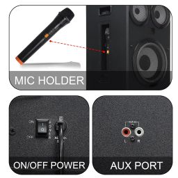 HD DIAMOND HD-ST280BT TREX 1.0 Monster Single Channel Party Tower Speaker with 150w RMS Output, Dual 8" Woofer, TWS, RGB Ring Light with 6 Lighting Mode, Volume/Bass/Treble Control, Bluetooth v5.0 image 5
