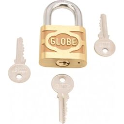 Standard Globe Brass Padlock, Heavy GATE Lock, GATE Lock, Door Lock, Shutter Lock, Hardened Shackle, Rust Proof 2.5" 60MM image 2