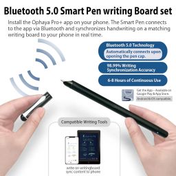 Ophayapen Digital Smart Pen and Writing Board Set, Real-time Sync for Digitizing, Convert to Text,Storing, and Sharing Paper Notes, Compatible with Smartphone (Android and iOS) image 1