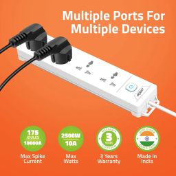Artis AR-4SS 4 Universal Sockets with Single Switch & Child Safe Shutter Protection image 5