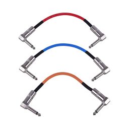 Kadence UltraFlex 6 Inch Guitar Patch Cable, Guitar Effect Pedal Cables, Multicolor Pack of 3 image 1