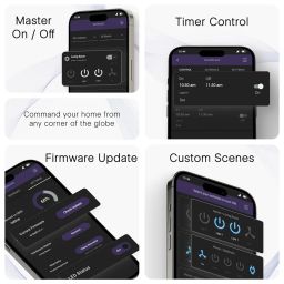 IOTICS Smart Wifi Switch Board: 4 Switch with 1 x High Load (AC/Geyser) switch. Touch, Remote, App Control. Voice Compatible with Alexa & Assistant. Smart Touch Switch For Home Automation (Black) image 4