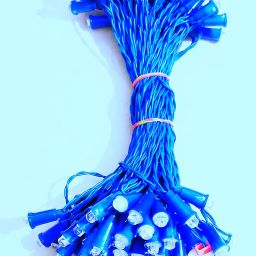 New Indian Hand Made Blue Fancy 8 mm100 Led Flashing with Single Channel Chaser Approx 23 Metyers Long ;- Set of One image 2