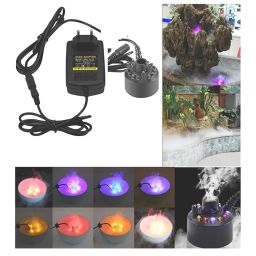 BL Electronics 12 LED With Adapter Colour Changing Ultrasonic Mist Maker Fogger For Water Fountain & Incubator-Black image 1