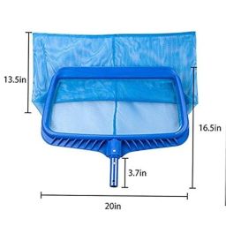 Swimming Pool Blue Plastic Deep Leaf Net Net Skimmer Clean Swimming Pool Tool Deep Leaf Net with Standard Heavy Duty Pool Cleaning Tool Swimming Pool net (19 Inch) image 3