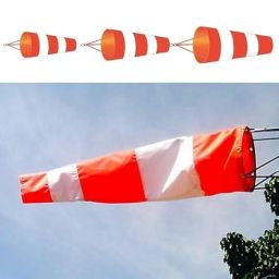 Wind Indicator Flag for Wind Direction, windsock Flag for Airport & Industries - Wind Sock Flag Only (Colour - Orange and White) image 3