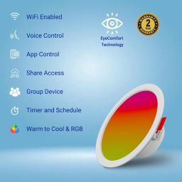 arcnics® 5W Smart LED Ceiling Light: WiFi-Enabled RGB Downlight - 16 Million Colors, Compatible with Alexa & Google Assistant, Energy-Efficient Design, 2-Year Warranty. image 1