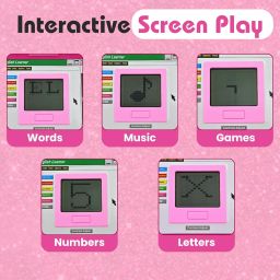 Cable World Educational Laptop Computer Toy for Kids Above 3 Years - 20 Fun Activity Learning Machine, Now Learn Letter, Words, Games, Mathematics, Music, Logic, Memory Tool,Pink image 3