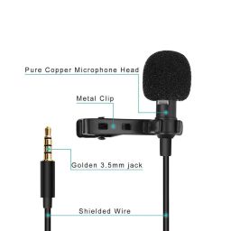 LIMESHOT Noise Cancellation Clip Collar Mic Condenser for YouTube Video | Interviews | Lectures Travel Videos Mic for Mobile (with Handsfree Pouch) image 1