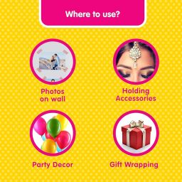 Instant Glue Drops Pack of 24 (Set of 6) | Peel, Apply, Stick | Easy to Use for Events, Decorations & Craft Projects image 3
