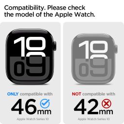 Spigen Rugged Armor Pro for Apple Watch Series 10 46mm Case with Strap -Matte Black image 1