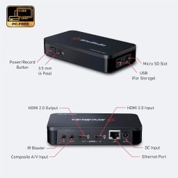 AVerMedia EZRecorder 330,4K Pass-Through & 1080p Record, HDMI Recorder, PVR, DVR, Schedule Recording, IR Blaster, Edit Without PC, Easy Installation (ER330) image 1
