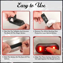 MIKANIX Universal Helmet Light/LED With 3 Modes of Flashing | Blinking | Strobe | Rear Warning Red Safety Night Riding Light with USB Charging Cable image 3