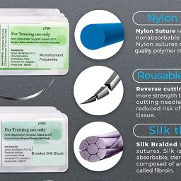 Opsys Premium Suture Practice Kit Including Large Silicone Suture Training Practice Pad and Suture Tool kit, Silicone Suture Practice Model for Medical Students image 4