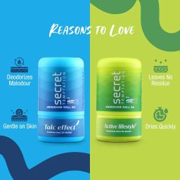 Secret Temptation Active Lifestyle and Talc Effect Roll-On for Women|Aluminium Free|Antiperspirant Roll On|Deodorant Roll On, Pack of 2 (50ml each) image 3