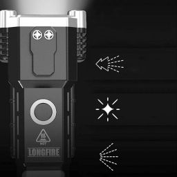 BEYOND BASIC Torch Light,Led 3W Torch Light Rechargeable Torch Flashlight,Long Distance Beam Range Car Rescue Torch with Hammer Window Glass and Seat Belt Cutter Built image 3