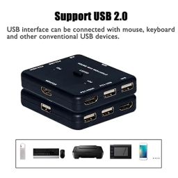2 Port USB KVM Switch, HDMI Switch, KVM Switch,2 in 1 Out HD Switch USB Keyboard Mouse Sharing Device for Computer, PC, Laptop, Desktop, Monitor, Printer, Keyboard, Mouse Control image 3
