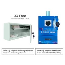 Nakshatra® Manual Pad Vending Machine and Incinerator | Sanitary Napkin Dispenser & Pad Machine | Hygienic Sanitary Napkin Machine for Women | Easy-to-Use Sanitary Pad Vending Machine (Combo) image 3