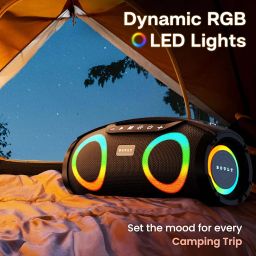 Boult Newly Launched Bassbox Q60 Bluetooth Speaker with 60 Watt BoomX Audio, Up to 14Hrs Playtime, Type-C Charging, AUX/TF Card/USB & BT 5.4 Compatible, Dual Radiator, Portable Speaker (Black) image 5