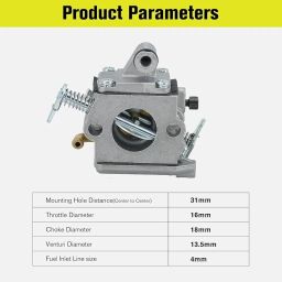 SHoRI Carburetor Compatible with Stihl MS170, MS180 Chainsaw | Replacement Carburettor for 017, 018, MS170C, MS180C Models | High-Quality Durable Metal image 3