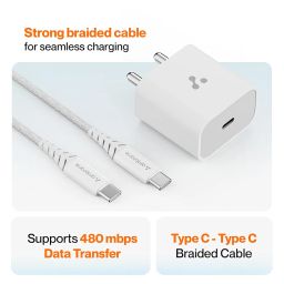 Ambrane 20W Type C Mobile Charger Adapter, Fast Charging for Android, iPhone 16/15/14/13/12/11/X (Pro,/Plus/Max Series), Samsung, Google Pixel & Oppo,Vivo Other Type C Enabled Devices, (M20,White) image 4