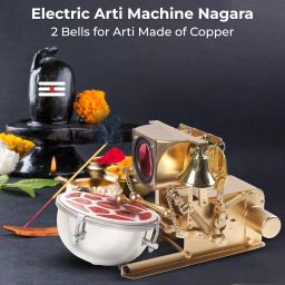 Vishwakarma Aarti Machine for Home with Mini Arti Nagada Setup, Integrated Shankh Dhwani and Mayur Dhwani Sounds, Electric Motor Operated, Compact for Daily Use and Ceremonial Functions_FBA image 2
